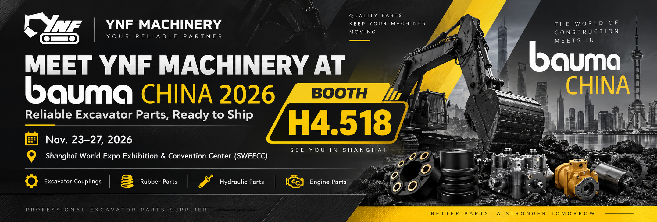 최신 회사 블로그 Meet YNF Machinery at bauma CHINA 2026 – Visit Us at Booth H4.518