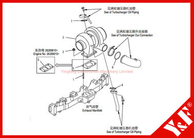 주문 Komatsu 굴착기는 PC200-7 6738-81-8091 터보 충전기 6D102 엔진을 분해합니다 online manufacture