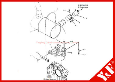 주문 Komatsu 굴착기는 Pc200-7 6738-11-5510 머플러 6738-11-5940 u-볼트 6210-11-5232 죔쇠 6210-11-5232 격판덮개를 분해합니다 online manufacture