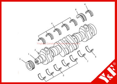 주문 건설장비 Komatsu 굴착기는 크랭크축 Ass'y 6732-31-1211 장치를 분해합니다 online manufacture
