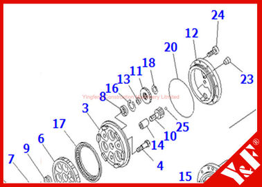 주문 BR210 BR200 Komatsu 굴착기 부속, TZ263B1104-00 TZ263B1204-00 RV 장치 아시리아 online manufacture