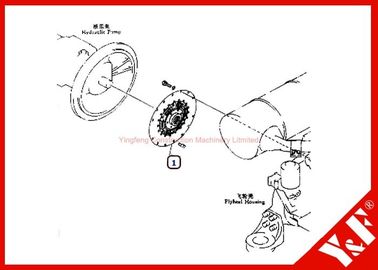 Komatsu 주문을 받아서 만들어진 굴착기는 PC200-6 차단기 20Y-01-11112 6D102 엔진을 분해합니다